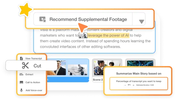 Infographic video creator with smart tools for automatic video editing and scene generation.